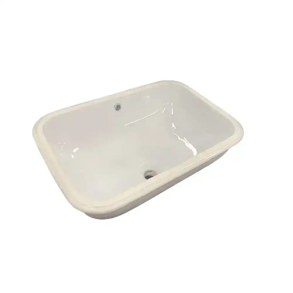 Astra Walker Traccia Ceramic Under-Counter Bathroom Wash-Basin White A909255