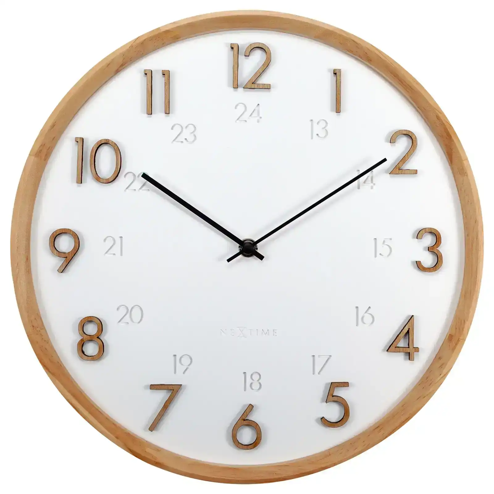 NeXtime Jikan Japanese Design 28.5cm Wall Clock Hanging Analogue Round White