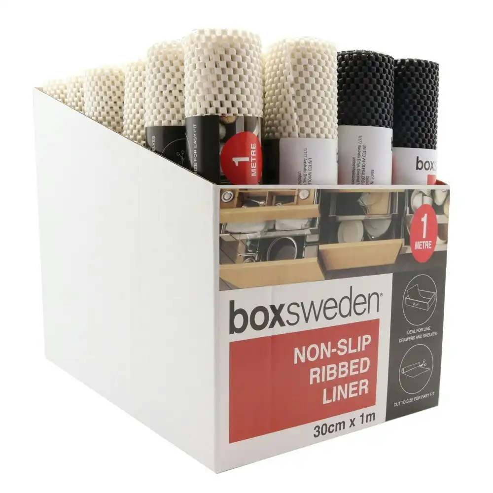 6x Boxsweden 100x30cm Non-Slip Eva Mat Protector Liner for Drawers/Shelves Asst