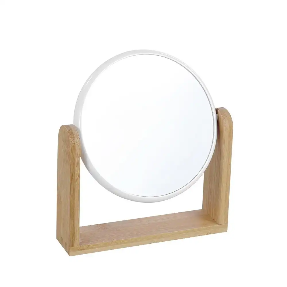 Boxsweden Bano 20cm Double Side Cosmetic Mirror w/ Bamboo Stand Bath Vanity BR