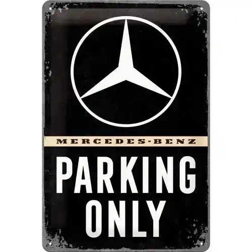Nostalgic Art 20x30cm Medium Metal Wall Hanging Sign Mercedes-Benz Parking Only