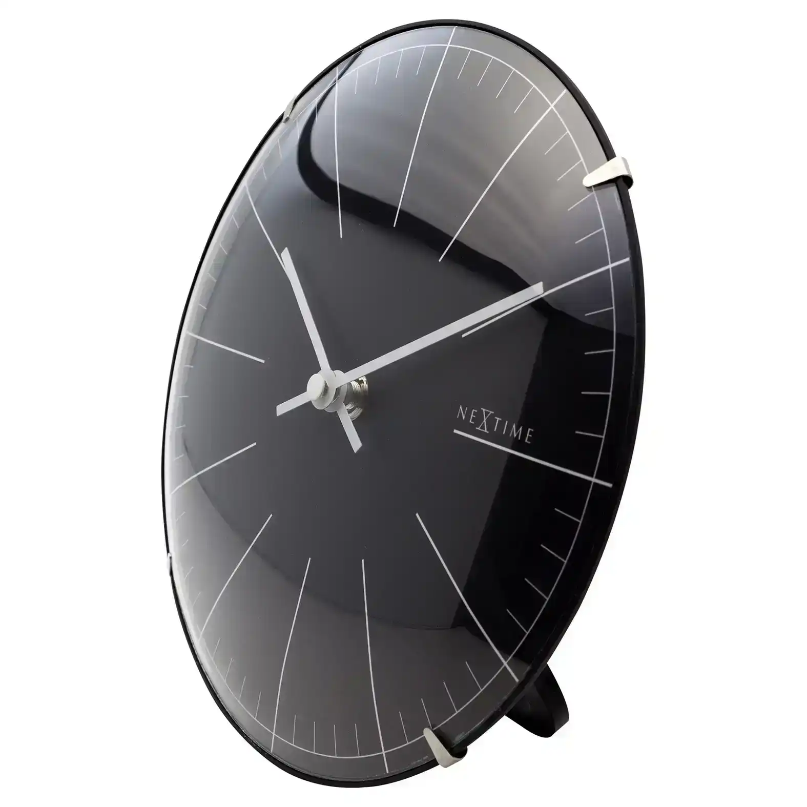 NeXtime 20cm Mini Dome Analogue Table/Wall Clock Round Home/Office Decor Black