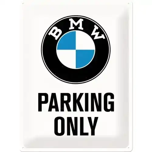Nostalgic Art BMW Parking Only 30x40cm Large Metal Sign Home/Garage Wall Decor