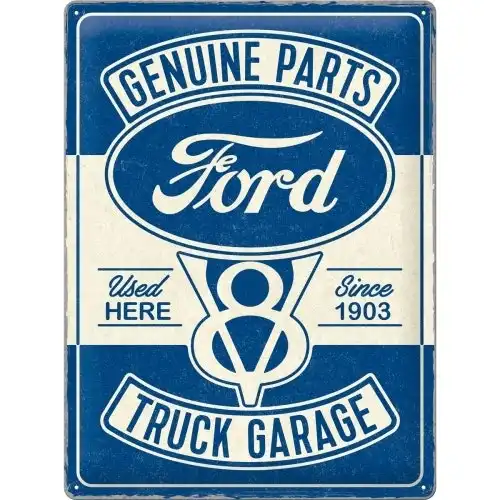 Nostalgic Art Ford V8 Truck Garage Special Edition 30x40cm Large Metal Tin Sign