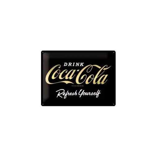 Nostalgic Art Coca-Cola Logo Special Black 30x40cm Large Metal Sign Wall Decor