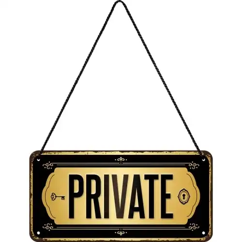 Nostalgic Art Metal 10x20cm Wall Hanging Sign Private Home/Office/Cafe Decor