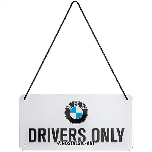 Nostalgic Art Metal 10x20cm Wall Hanging Sign BMW Drivers Only Home/Office Decor