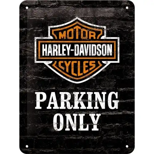 Nostalgic Art 15x20cm Small Wall Hanging Metal Sign Harley Davidson Parking Only