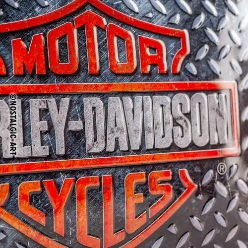 Nostalgic Art 15x20cm Small Wall Metal Sign Harley-Davidson Diamond Plate Decor
