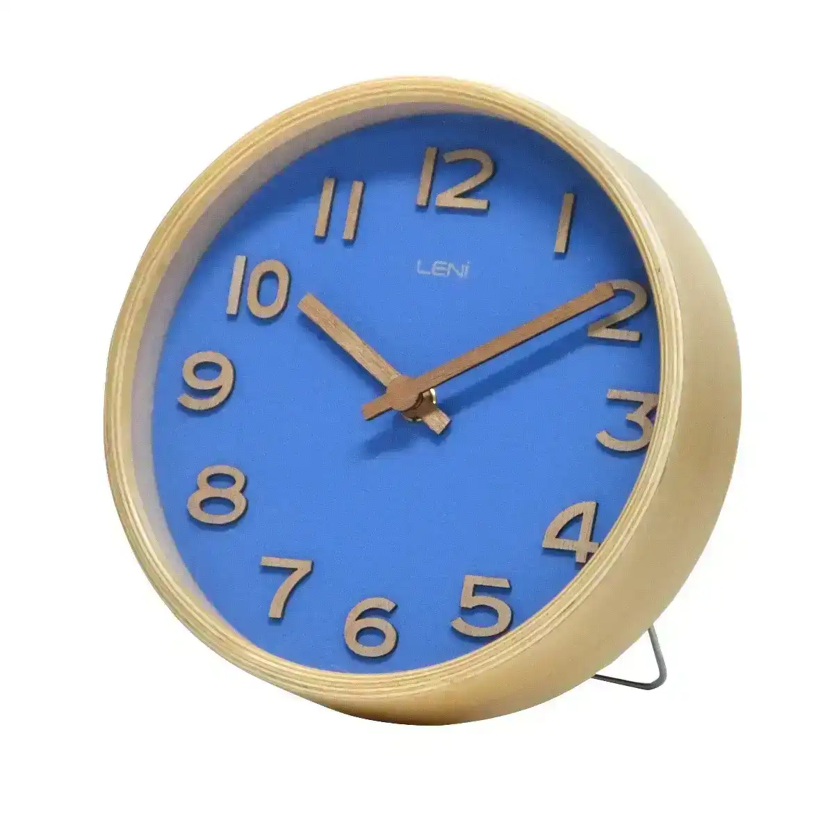 Leni Wooden 18cm Analogue Table/Desk Hanging Wall Clock Home/Office Decor Navy