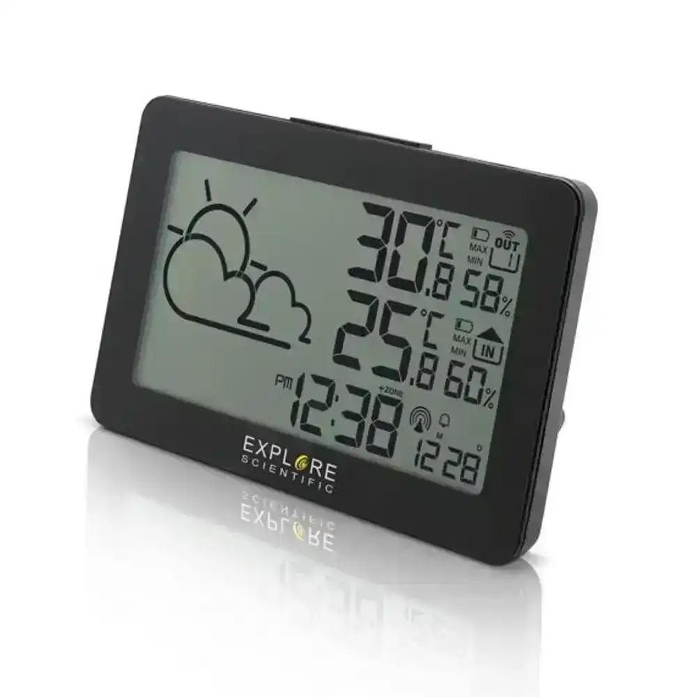 Explore Scientific 18.5cm Large Display Weather Station Temperature/Humidity