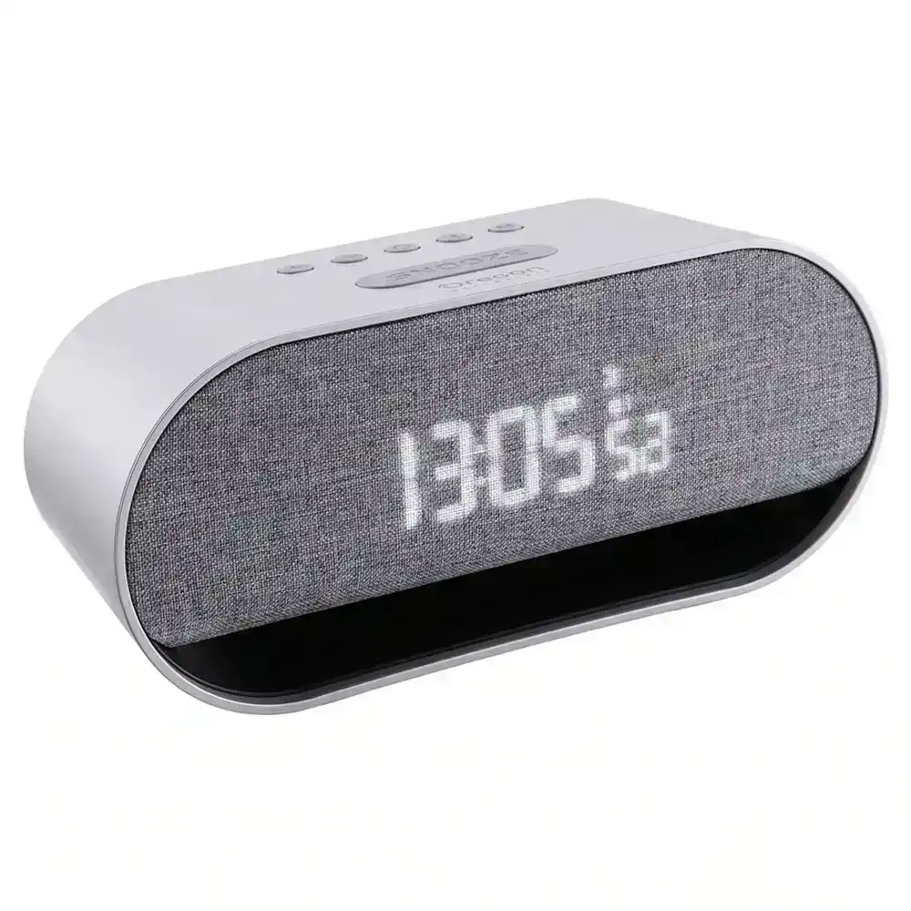 Oregon Scientific Resonance Dual Bluetooth/AUX Speaker/Alarm Clock Time/Day/Date