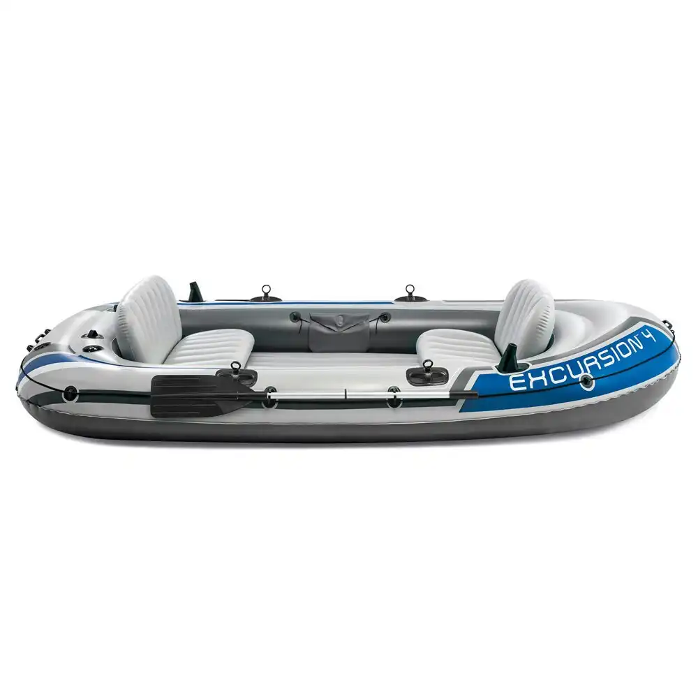 Intex 315cm Excursion 4 Person Inflatable Boat w/Oars Set Sports Raft River/Lake