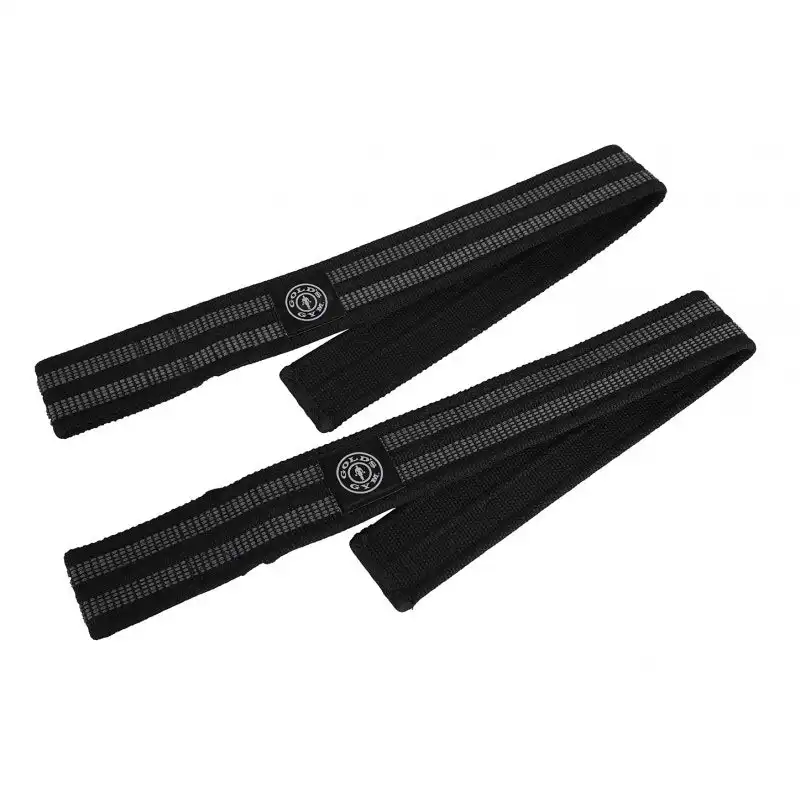 Gold's Gym 61cm Weight Lifting Bar Straps Gym Training/Workout Support Black