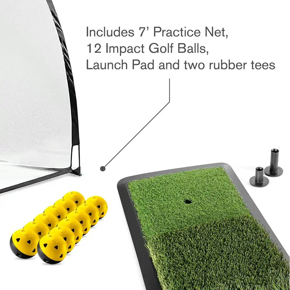 SKLZ Home Driving Range Outdoor Golf Net/Golf Balls/Tee/Launch Pad Training Kit