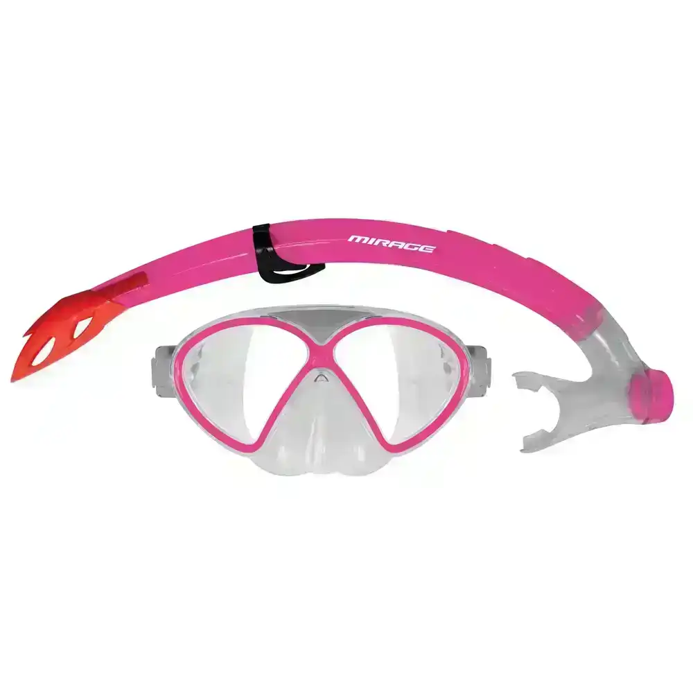 Mirage Silitex Junior/Kids Beach Water Swimming Sports Goggle Mask/Snorkel Pink