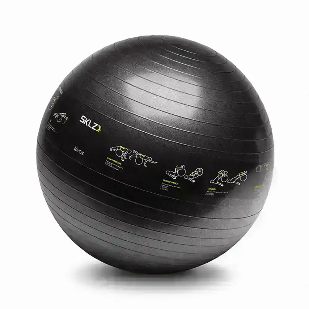 SKLZ 65cm Trainer Ball Fitness/Home Yoga Workout Gym Exercise w/ Air Pump Black
