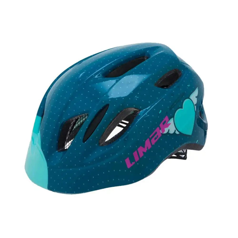 Limar Kids Pro Bicycle/Bike 52-56cm Helmet Protective Gear Medium Heart Seawater