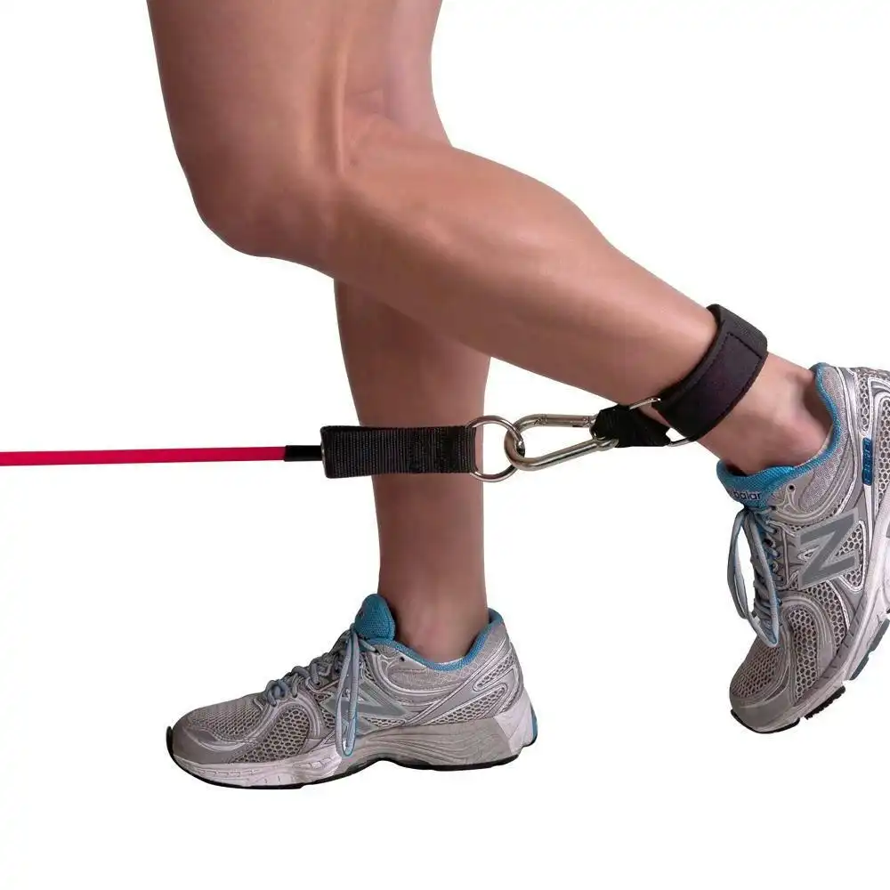 Gofit 34cm Adjustable Exercise/Workout Ankle Strap for Resistance Bands/Tubes