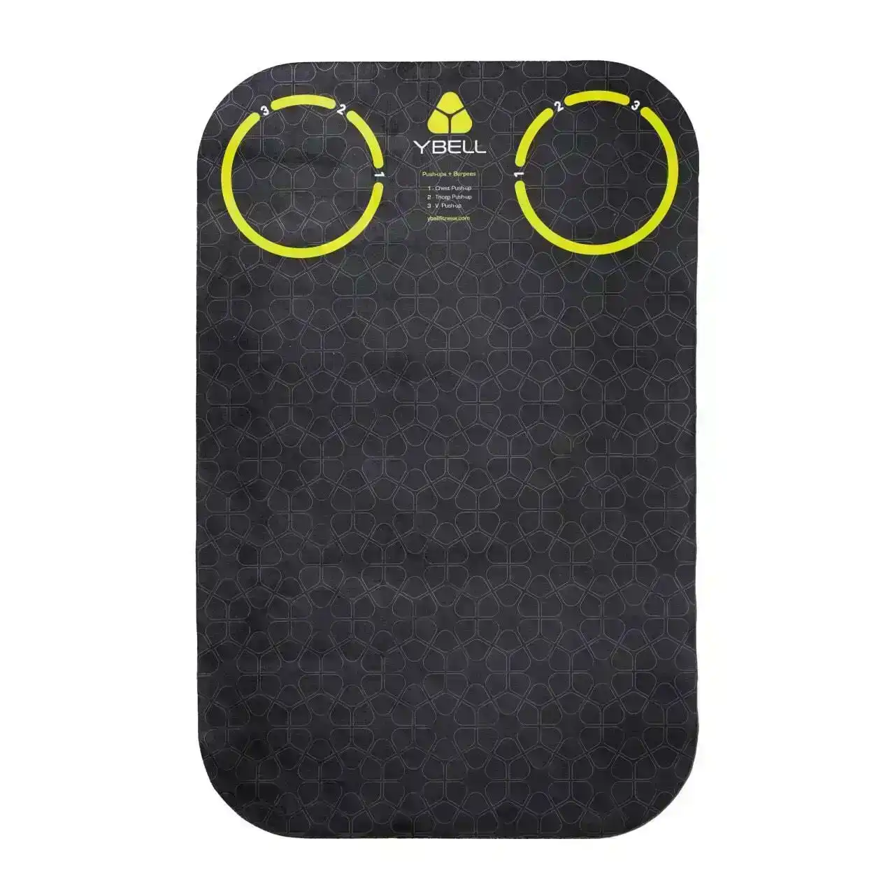 YBell 111cm Exercise Mat Workout Home Gym Fitness Yoga/HIIT Non-Slip Pad Black