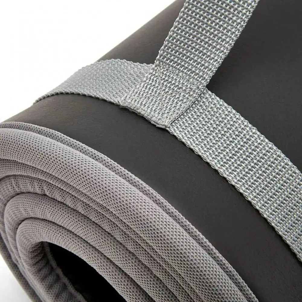 Adidas 10mm Training/Fitness Gym Padded/Rollable Mat Carry Shoulder Strap Grey