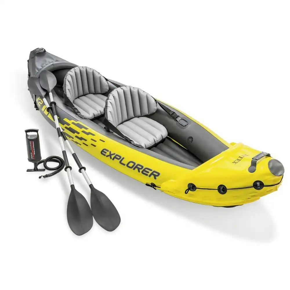 Intex 312cm Sports Explorer K2 Inflatable/Floating Kayak/Boat Oars River/Lake