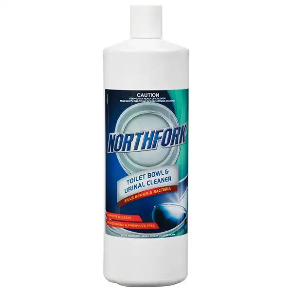 12PK Northfork 1L Toilet Bowl & Urinal Cleaner Bathroom Liquid Disinfectant