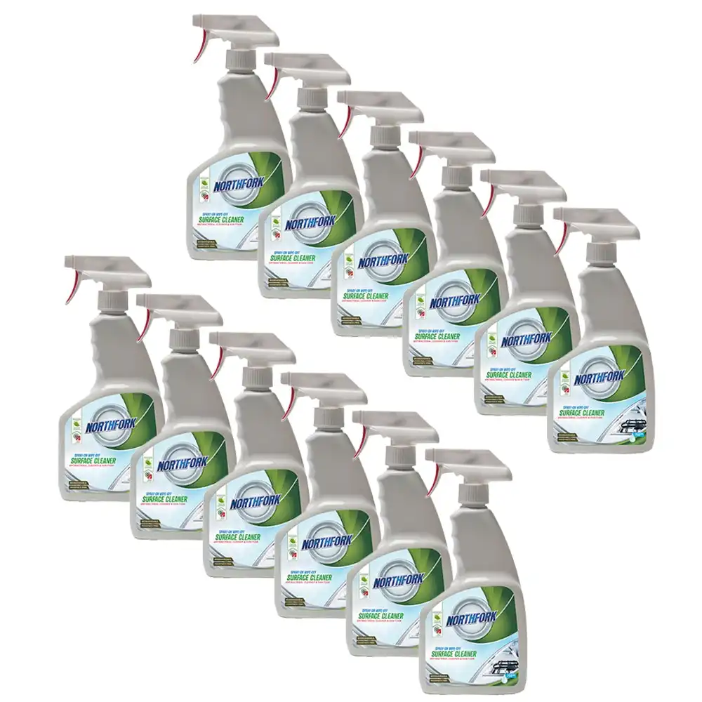 12PK Northfork 750ml Spray On Wipe Off Liquid Surface Cleaner/Kitchen Cleaning