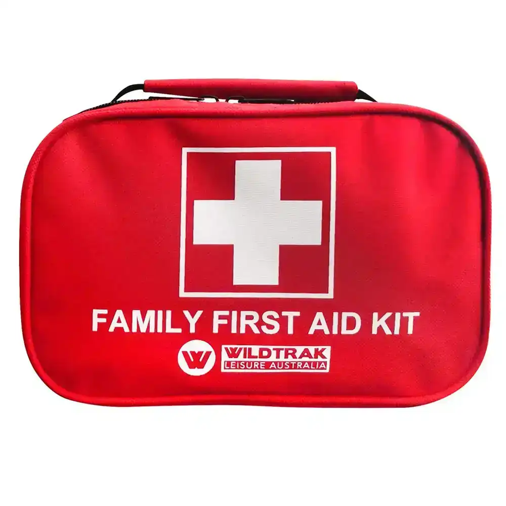 80pc Wildtrak Family First Aid Kit Emergency Travel Bandage/Gloves/Swabs/Pad/Bag