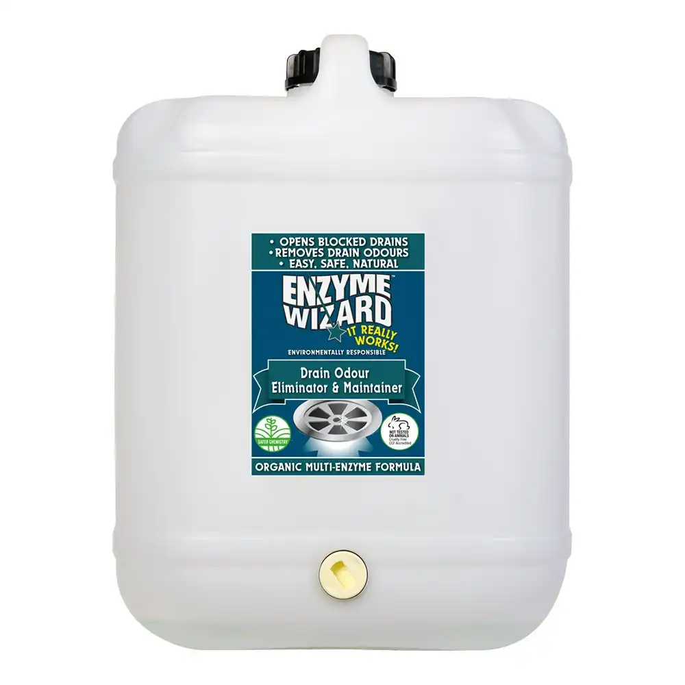 Enzyme Wizard Kitchen/Shower Drain Odour Eliminator/Blocked Drain Maintainer 20L