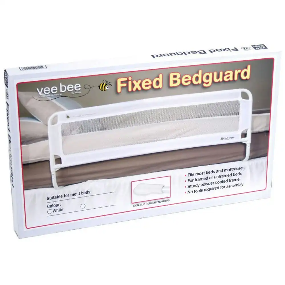 Vee Bee 105cm White Safety Cot/Bed Rail Guard Protection for Baby Infant Toddler