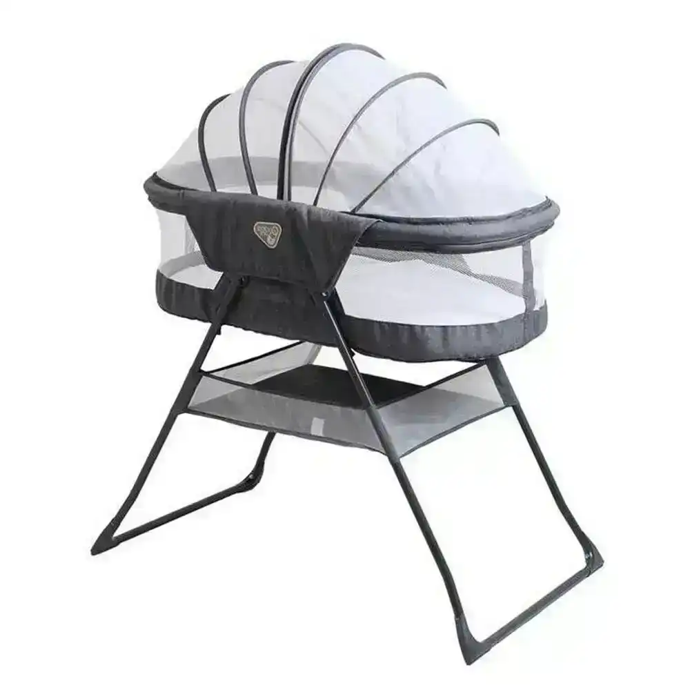 Baby Inc Foldable/Portable Newborn/Infant Sonno Bassinet Bedding w/Bag Silver Bi
