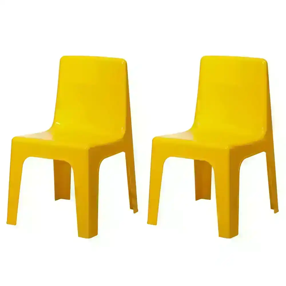 2x Tuff Play 56cm Tuff Chair Kids Plastic Furniture Indoor/Outdoor 2-6y Yellow