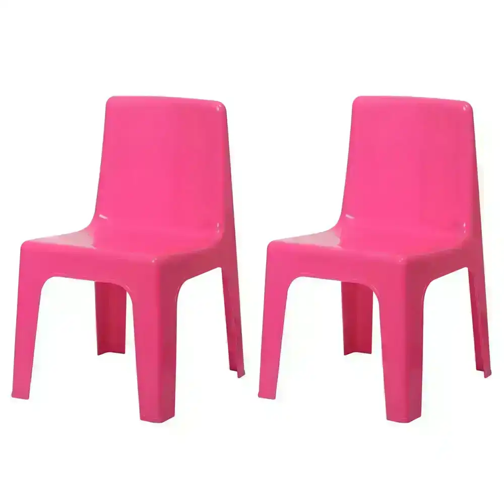 2x Tuff Play 56cm Tuff Chair Kids Plastic Furniture Indoor/Outdoor 2-6y Pink