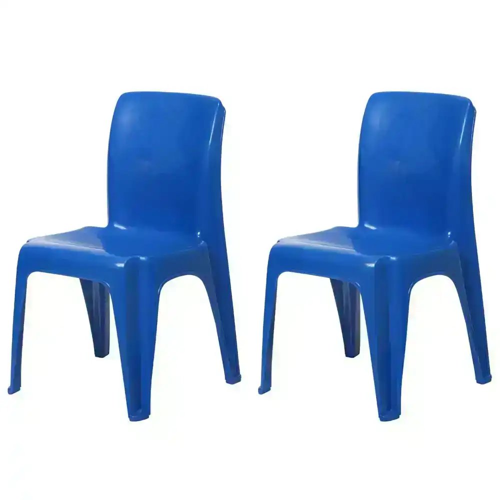2x Tuff Play 53cm Tinker Chair Kids Plastic Furniture Indoor/Outdoor 2-6y Blue