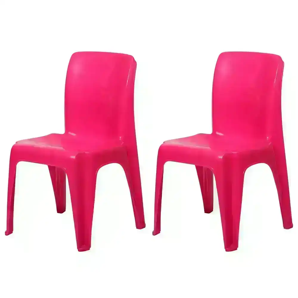 2x Tuff Play 53cm Tinker Chair Kids Plastic Furniture Indoor/Outdoor 2-6y Pink