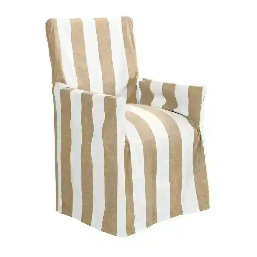 J.Elliot Outdoor Stripe 54x12.7cm Director Chair Cotton Cover/Protector Taupe
