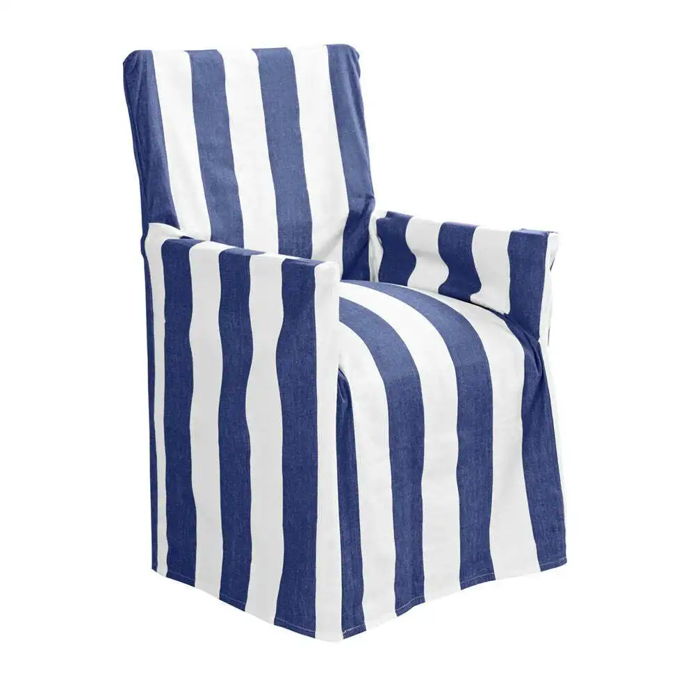 J.Elliot Outdoor Stripe 54x12.7cm Director Chair Cotton Cover/Protector Blue