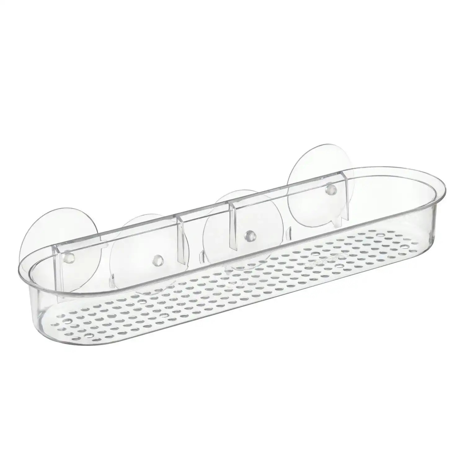Idesign Classic 38x11cm Suction Shelf Shower/Tub Caddy Organiser Storage Clear