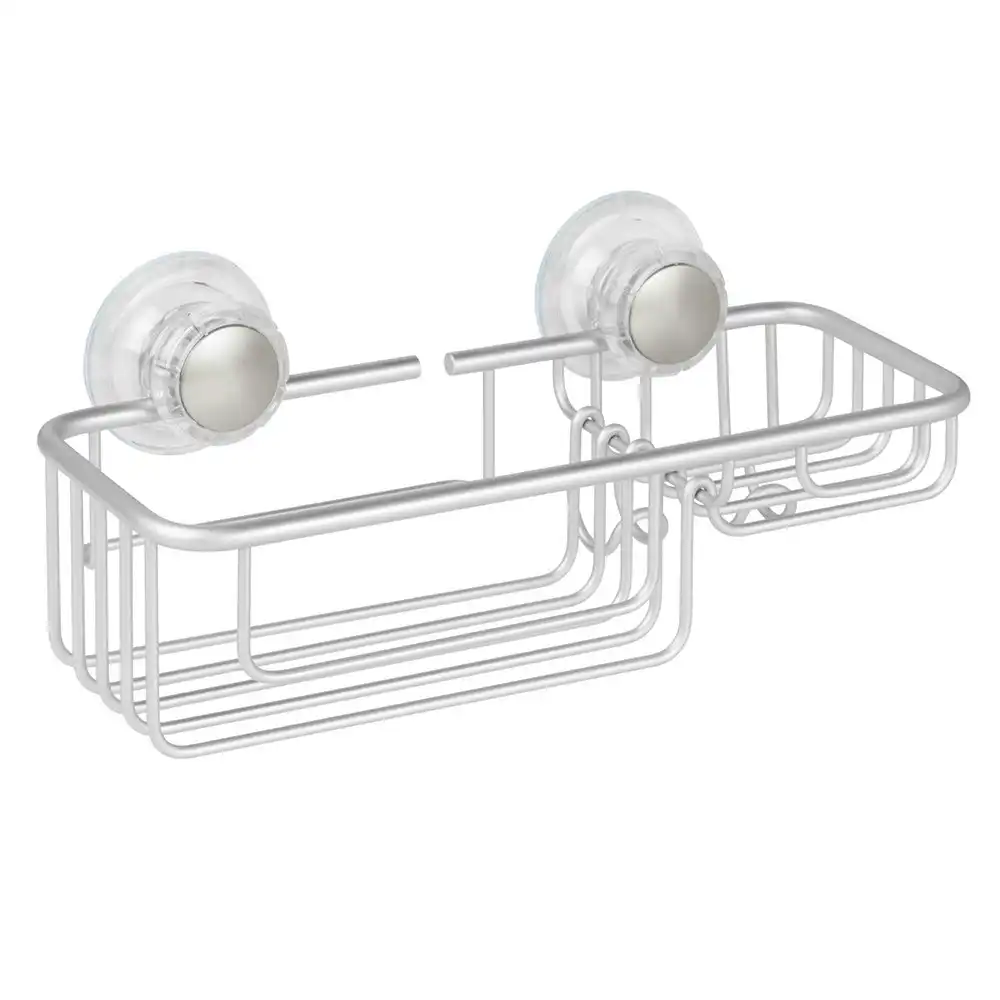Idesign Metro Aluminium Combo Bathroom/Shower Suction Basket Storage Caddy 29cm