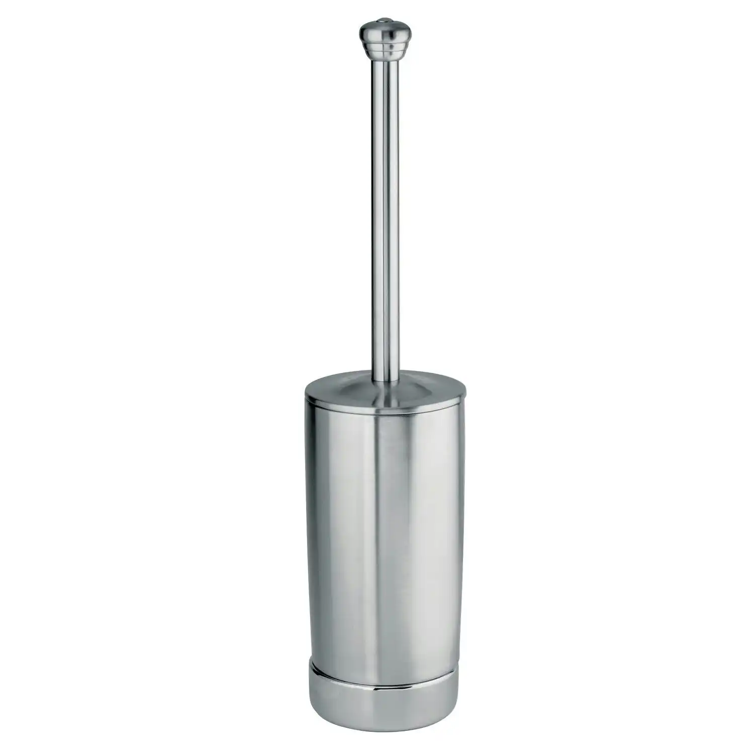 Idesign York Metal Stainless Steel Bowl Bathroom Toilet Brush w/Holder 49.4cm