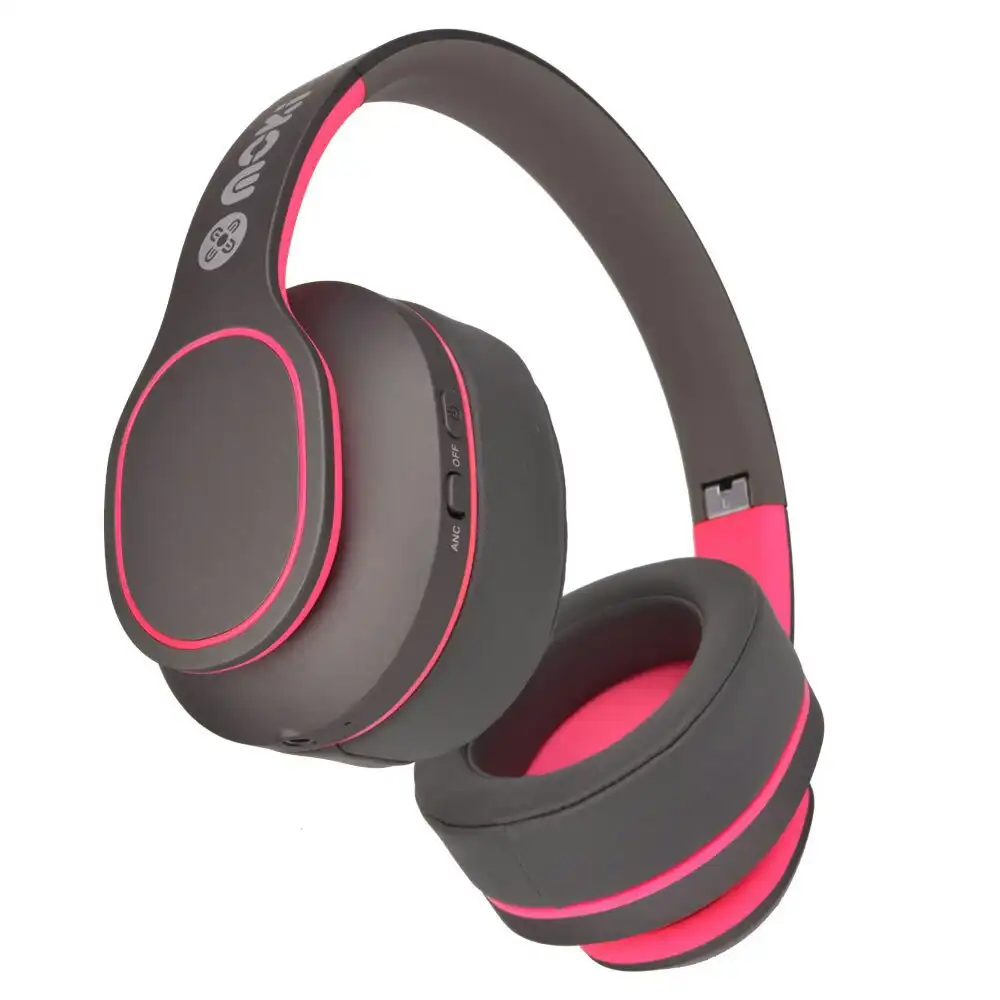Moki Navigator Bluetooth Noise Cancellation Over-Ear Headset w/Mic Kids 3y+ Pink
