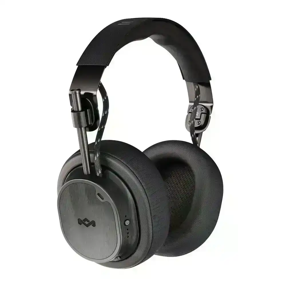 House of Marley ANC Noise Cancelling Bluetooth 5.0 Headphones w/Mic Black Exodus