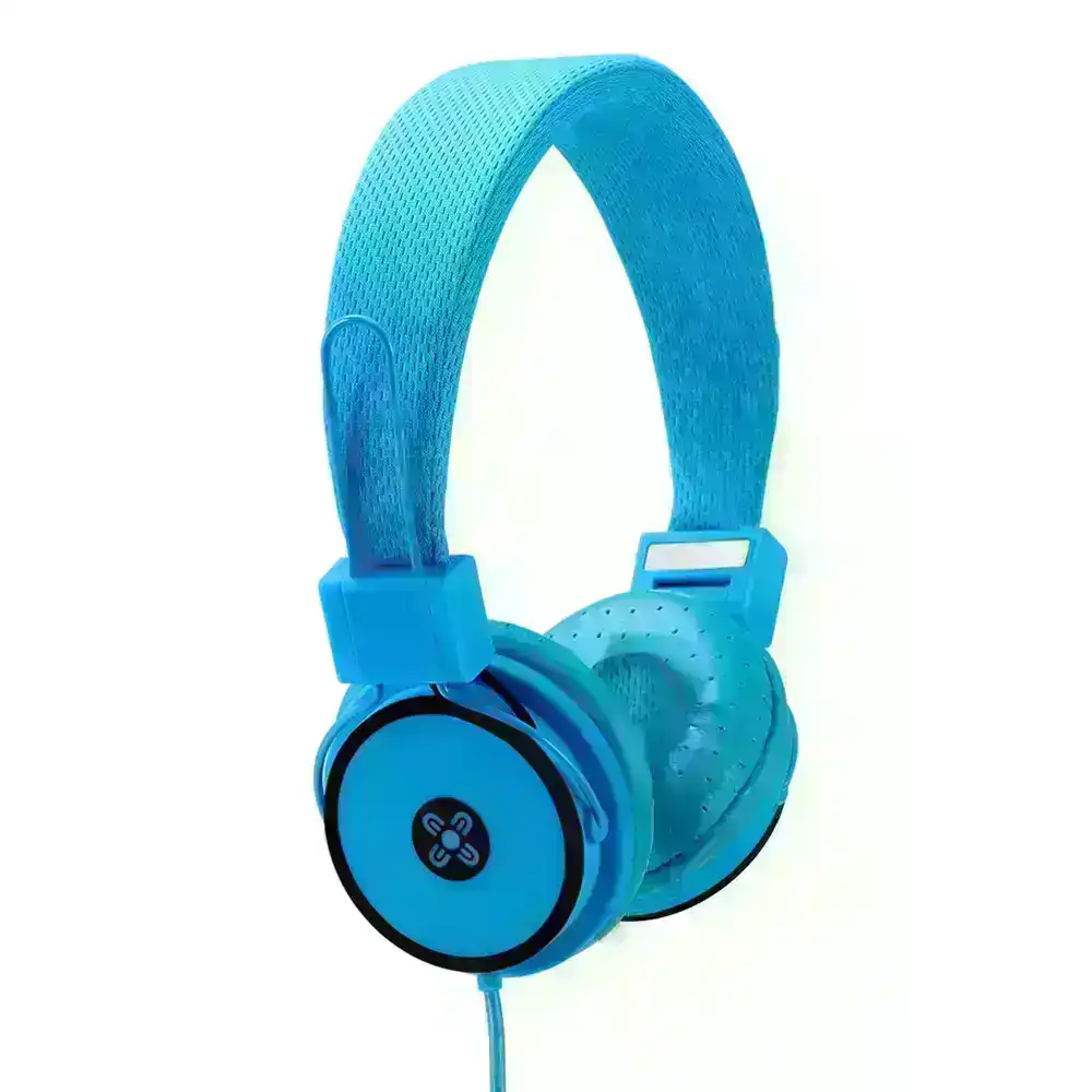 Moki Hyper Headphones On Ear Cup Headband Foldable/3.5mm Jack/1.2m Cable Blue