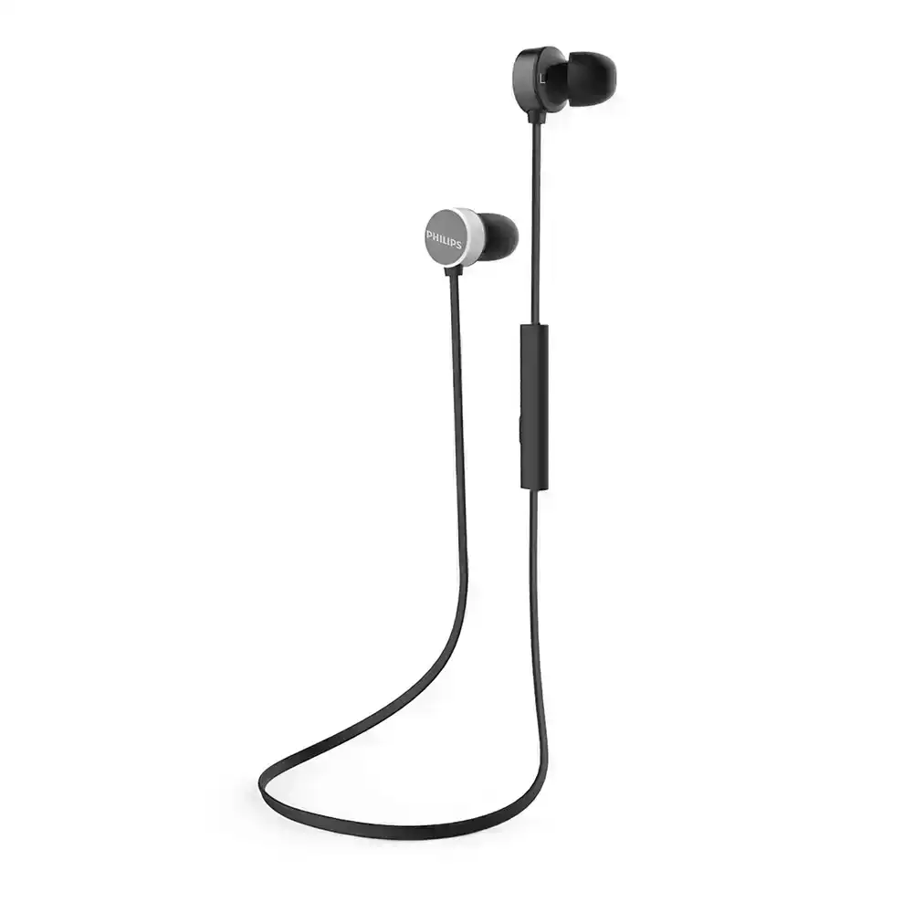 Philips In-Ear Bluetooth Wireless 7hr Magnetic Earbuds Headphones w/Mic Black
