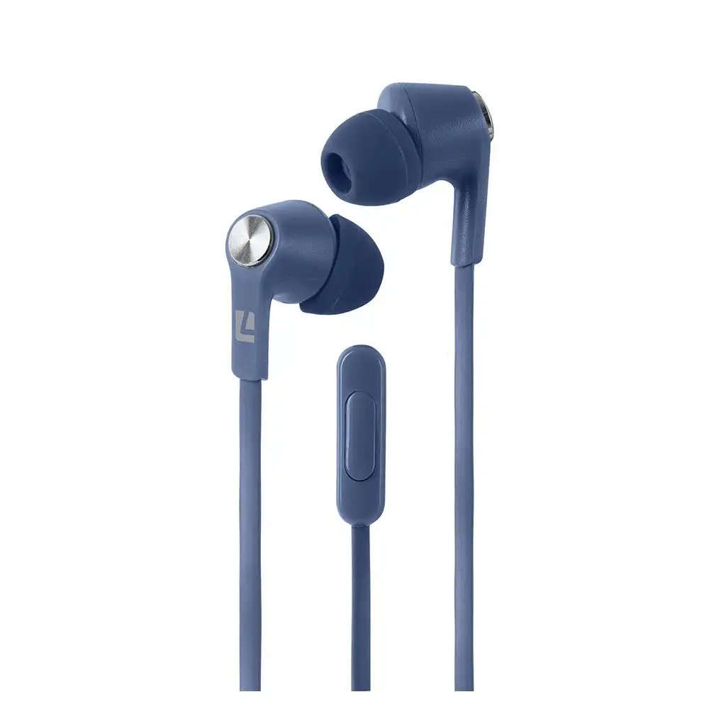 Liquid Ears Wired In-Ear Earphones/Headphones for Music/Calls w/ Mic/3.5mm Blue