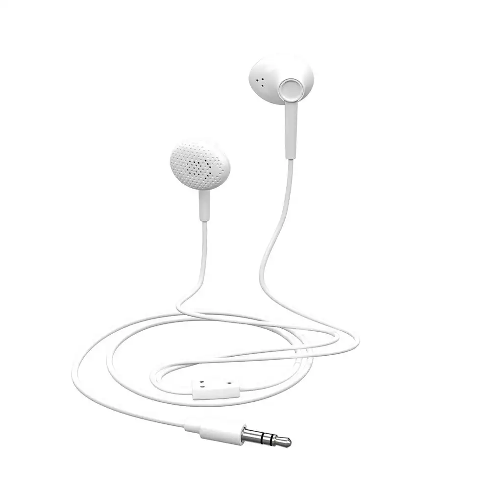 Liquid Ears Everyday Earphones In-Ear Earbuds/Headphones w/3.5mm Audio Jack WHT