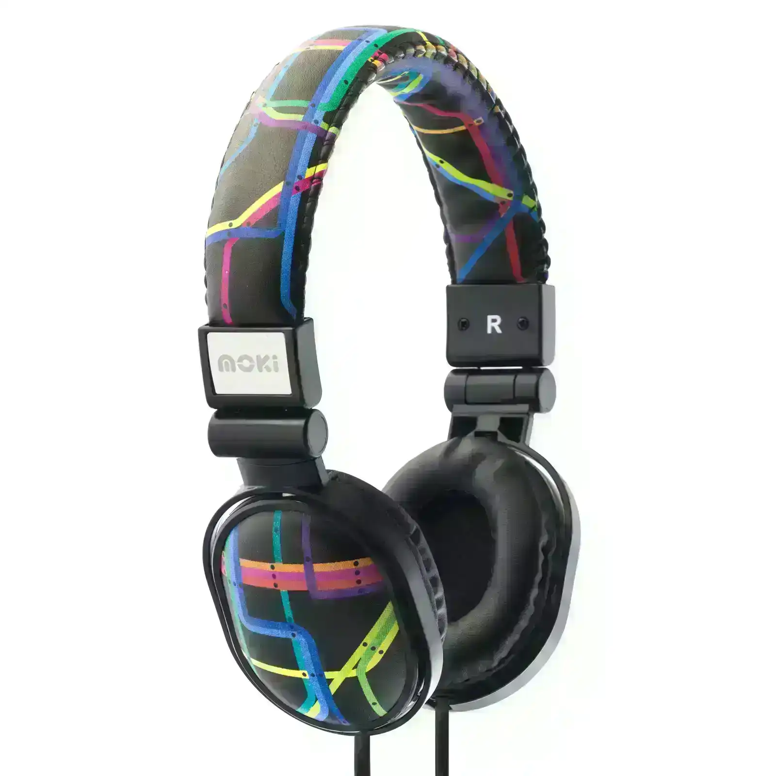 Moki DJ Style Popper 3.5mm Wired Headphones for iPhone/Samsung Phones Subway