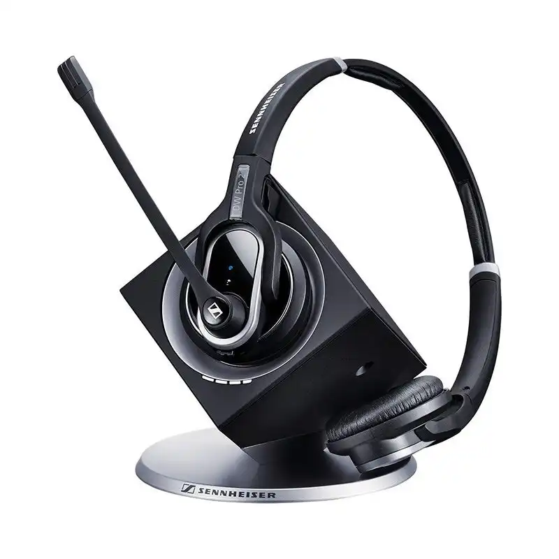 Sennheiser Wireless DW Pro 2 DECT Binaural Headset/Headphone w/ Base Station BLK