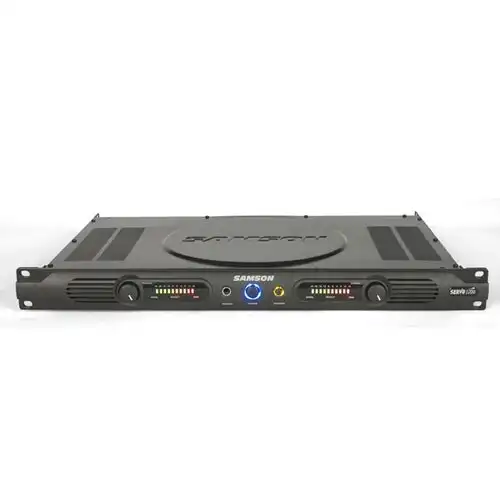 Samson Servo 120A 2-Channel 60W Stereo Amp Power Amplifier for Recording Black